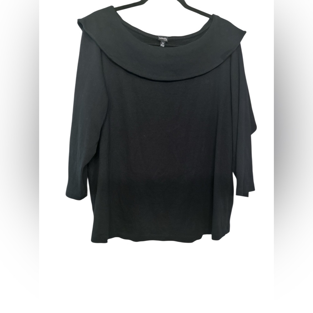 Rafaella Black Cowl Neck Top